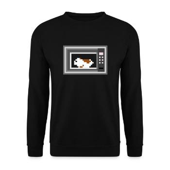 The hamster in the microwave - Unisex Sweatshirt - black - Front - Alina (178cm) & Michal (187cm)