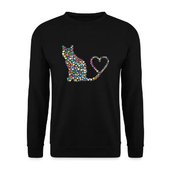 coeurs herzchen I coeur vous aime Je te aime U23 - Sweat-shirt Unisexe - noir - Devant - Alina (178cm) & Michal (187cm)