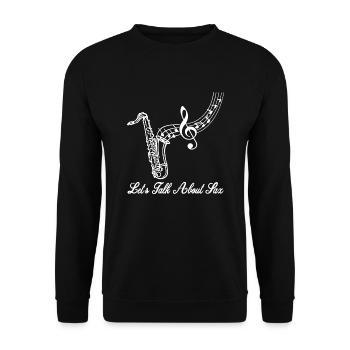 Saxophone Sax Jazz Music Instrument Hobby - Unisex Sweatshirt - black - Front - Alina (178cm) & Michal (187cm)