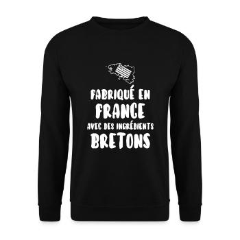 Breton - Sweat-shirt Unisexe - noir - Devant - Alina (178cm) & Michal (187cm)