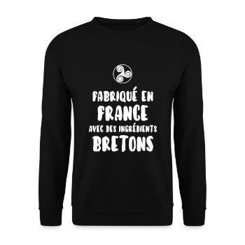 Breton - Sweat-shirt Unisexe - noir - Devant - Alina (178cm) & Michal (187cm)