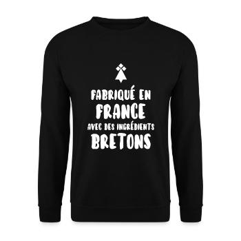 Breton - Sweat-shirt Unisexe - noir - Devant - Alina (178cm) & Michal (187cm)