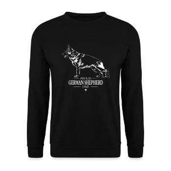German Shepherd Dad Hunde Hund Wilsigns - Unisex Pullover - Schwarz - Vorne - Alina (178cm) & Michal (187cm)