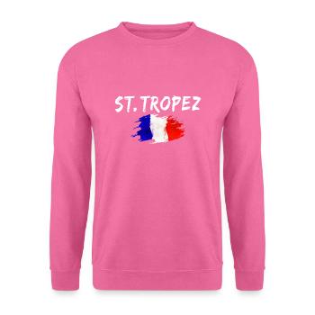Saint-Tropez France Drapeau Saint-Tropez - Sweat-shirt Unisexe - rose - Devant