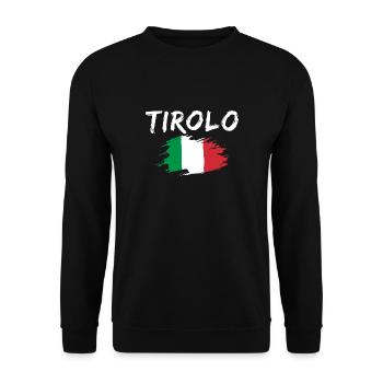Tirolo Italy Flag South Tyrol - Unisex Sweatshirt - black - Front - Alina (178cm) & Michal (187cm)