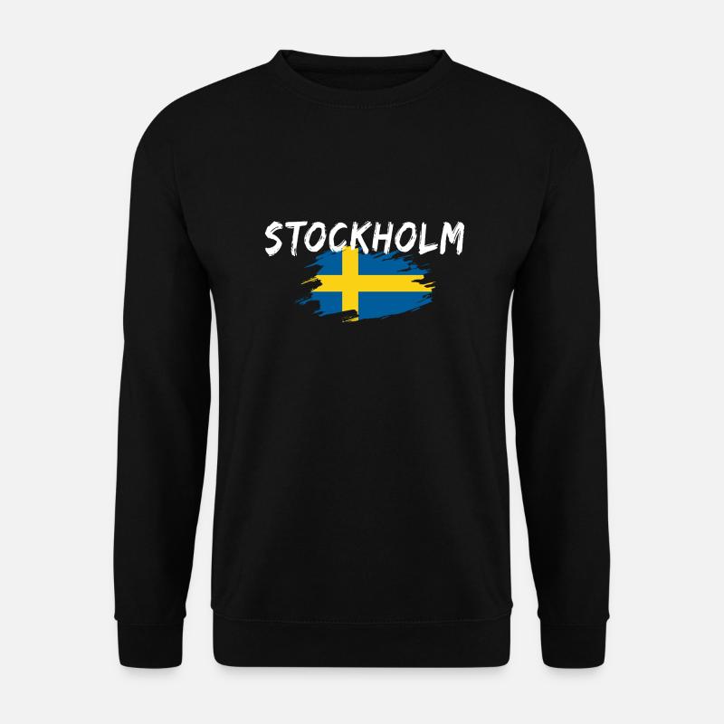 Stockholm Drapeau Suède - Sweat-shirt Unisexe - noir