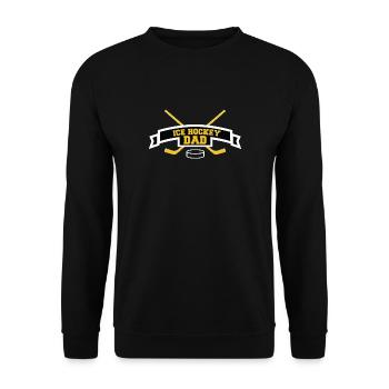 Ice Hockey Dad - Hockey Dad - Geschenk - Vater - Unisex Pullover - Schwarz - Vorne - Alina (178cm) & Michal (187cm)