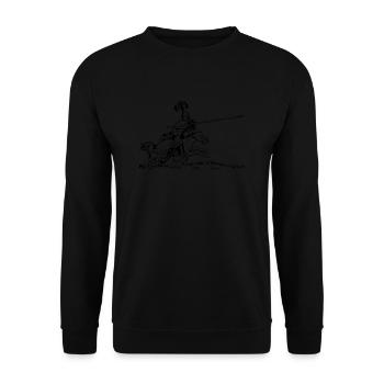 chevalier - Sweat-shirt Unisexe - noir - Devant - Alina (178cm) & Michal (187cm)