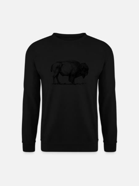 Bison - Unisex Pullover - Schwarz