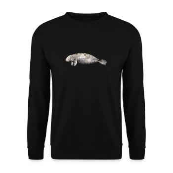 Manati - Manatee - Lamantin - Unisex Pullover - Schwarz - Vorne - Alina (178cm) & Michal (187cm)