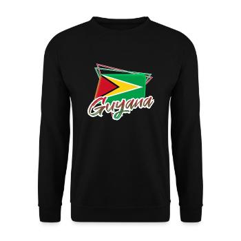 Guyana - Unisex Sweatshirt - black - Front - Alina (178cm) & Michal (187cm)