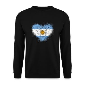 Argentinien - Unisex Pullover - Schwarz - Vorne - Alina (178cm) & Michal (187cm)