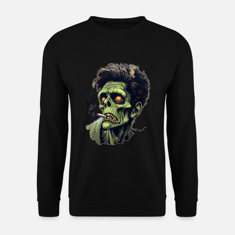 Stoner Halloween Zombie - Unisex Pullover - Schwarz