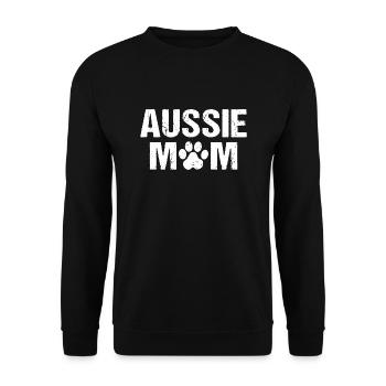 Aussie Mom Australian Shepherd - Unisex Sweatshirt - black - Front - Alina (178cm) & Michal (187cm)