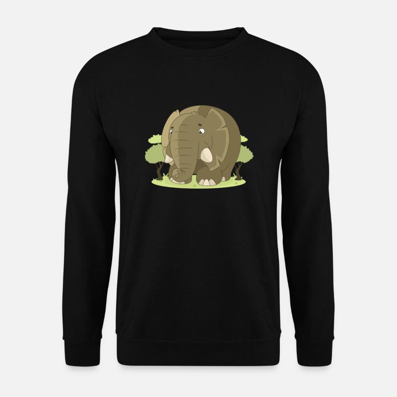 Elefant - Unisex Pullover - Schwarz