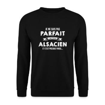 Alsacien cadeau humour - Sweat-shirt Unisexe - noir - Devant - Alina (178cm) & Michal (187cm)