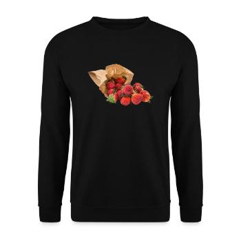 strawberry erdbeeren veggie gemuese fruits60 - Unisex Pullover - Schwarz - Vorne - Alina (178cm) & Michal (187cm)
