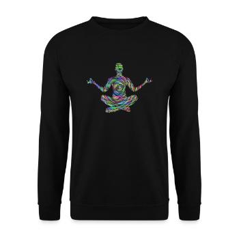 Yoga Yoga Joga Man - Unisex Sweatshirt - black - Front - Alina (178cm) & Michal (187cm)