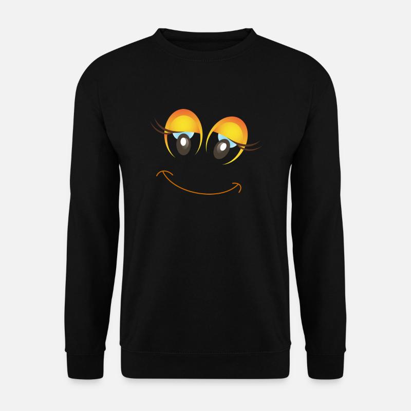 Fröhlicher Weiblicher Smiley Geschenk Idee - Unisex Pullover - Schwarz
