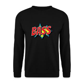 BASS comme un bang comique - Bass vient fort - Sweat-shirt Unisexe - noir - Devant - Alina (178cm) & Michal (187cm)