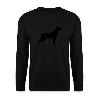 Regenbogen schwarz Spaniel Breton - Unisex Pullover - Schwarz - Vorne - Alina (178cm) & Michal (187cm)