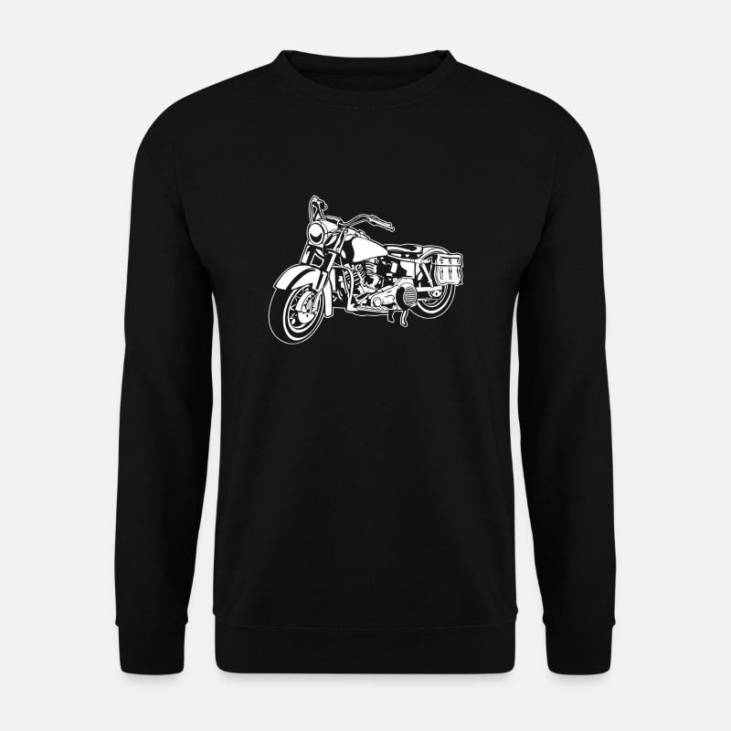 Chopper motorcycle 10_white - Unisex Sweatshirt - black