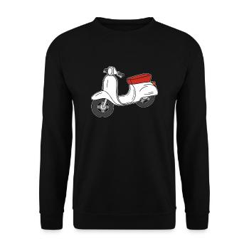 Roller Nostalgie Rerto Kult - Unisex Pullover - Schwarz - Vorne - Alina (178cm) & Michal (187cm)