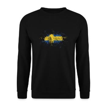 Cadeau Suède Drapeau de la Suède - Sweat-shirt Unisexe - noir - Devant - Alina (178cm) & Michal (187cm)