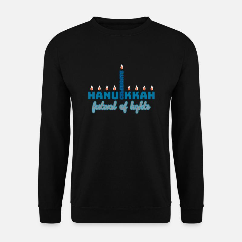 Hanukkah, Chanukkah, Lichterfest, Geschenk, Shirt - Unisex Pullover - Schwarz