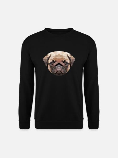 cute pug pug - Unisex Sweatshirt - black