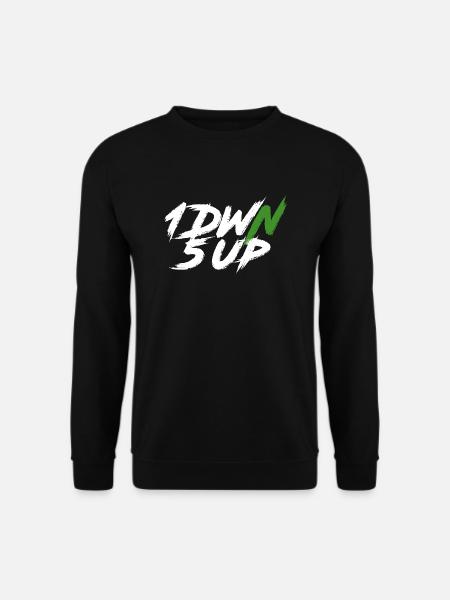 1DWN5UP white - Unisex Pullover - Schwarz