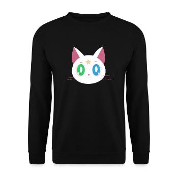 Chat drôle - Sweat-shirt Unisexe - noir - Devant - Alina (178cm) & Michal (187cm)