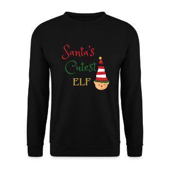 Christmas Elf - Unisex Sweatshirt - black - Front - Alina (178cm) & Michal (187cm)