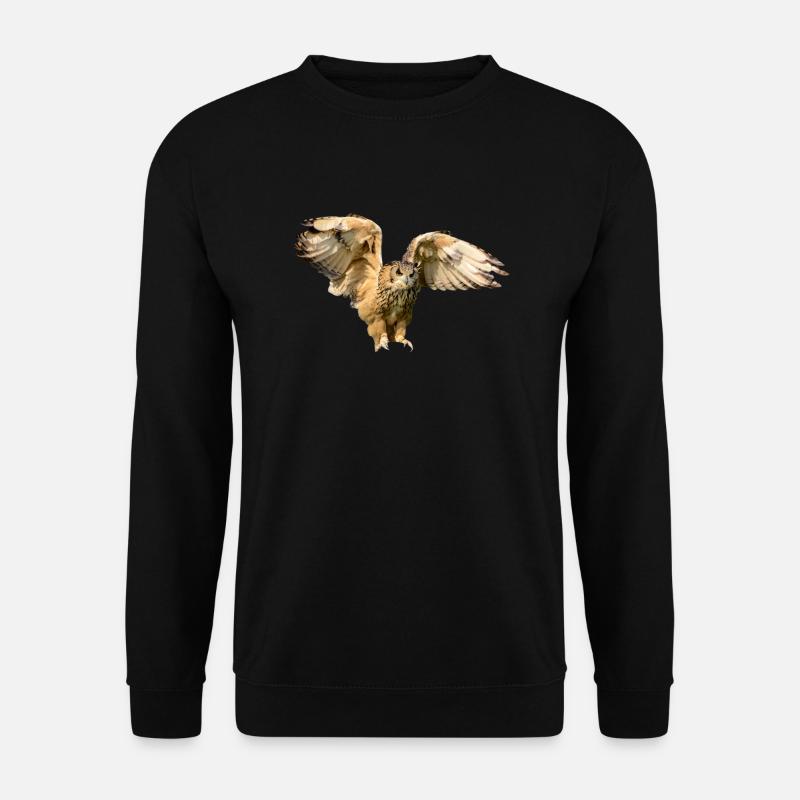 owl eule uhu kautz kaeutzchen animals - Unisex Pullover - Schwarz