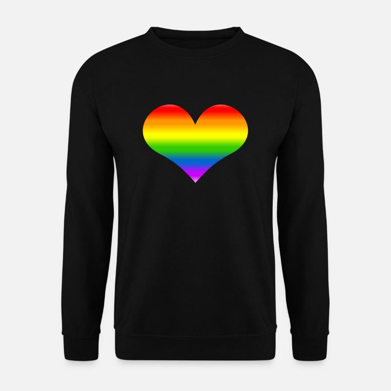 Rainbow Heart Rainbow - Unisex Sweatshirt - black