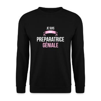 je suis une Preparatrice - Sweat-shirt Unisexe - noir - Devant - Alina (178cm) & Michal (187cm)