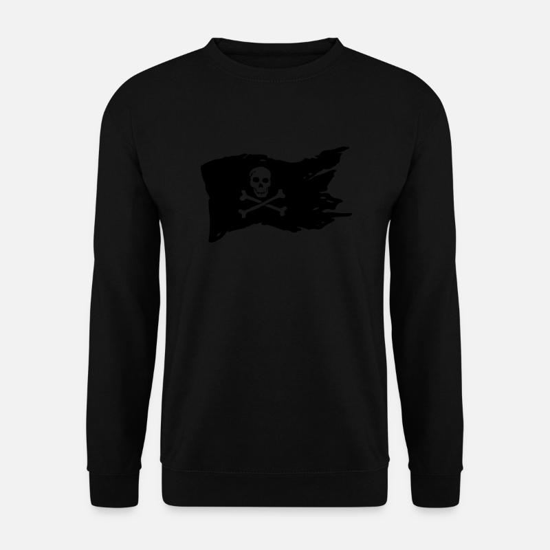Pirate Flag Skull Pirate - Unisex Sweatshirt - black