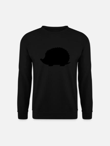 Hedgehog silhouette idea gift animal small - Unisex Sweatshirt - black