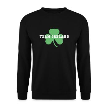 team irland - Unisex Pullover - Schwarz - Vorne - Alina (178cm) & Michal (187cm)
