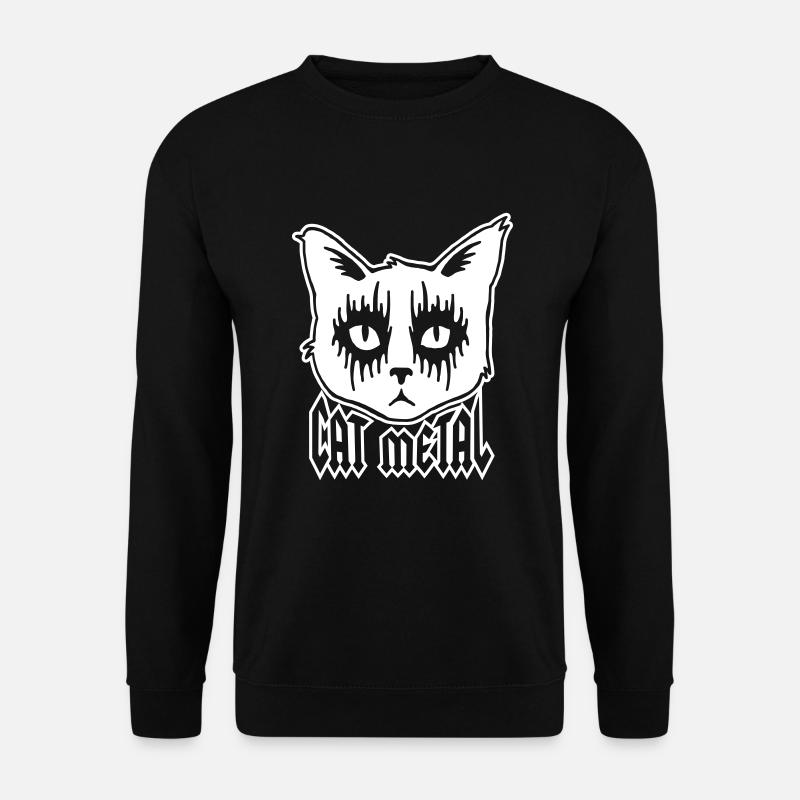 Cat Metal - Unisex Sweatshirt - black