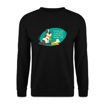 dog - Unisex Sweatshirt - black - Front - Alina (178cm) & Michal (187cm)
