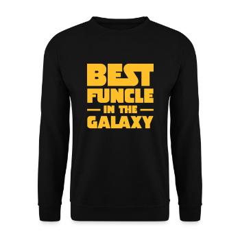Best Funcle In The Galaxy | Gift For A Fun Uncle - Sweat-shirt Unisexe - noir - Devant - Alina (178cm) & Michal (187cm)