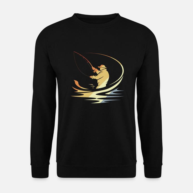 Fishing Sketch Retro - Unisex Sweatshirt - black