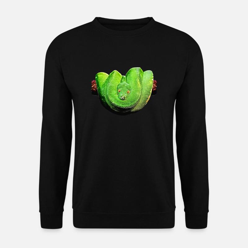 Schlange Fraktalisiert - Unisex Pullover - Schwarz