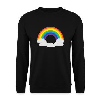 soleil arc-en-ciel nuages soleil météo cloud38 - Sweat-shirt Unisexe - noir - Devant - Alina (178cm) & Michal (187cm)