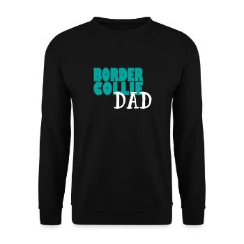 BORDER COLLIE DOG DAD - Unisex Pullover - Schwarz - Vorne - Alina (178cm) & Michal (187cm)