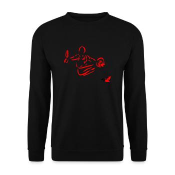 , Gymnaste À ANNEAUX, GYMNASTIQUE ARTISTIQUE MASCULINE - Sweat-shirt Unisexe - noir - Devant - Alina (178cm) & Michal (187cm)