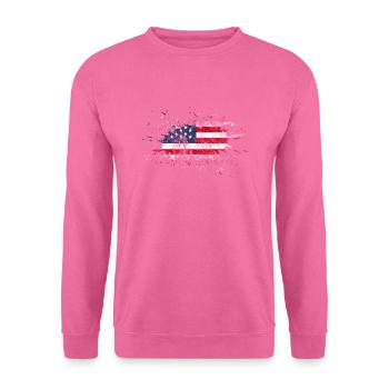 Cadeau drapeau USA drapeau américain Amérique - Sweat-shirt Unisexe - rose - Devant