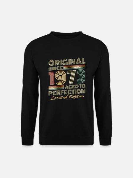 1973 Jahrgang geboren Vintage Geburtstag Retro - Unisex Pullover - Schwarz