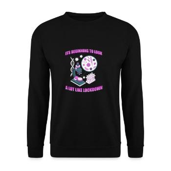 Biology Biologist Microscope - Unisex Sweatshirt - black - Front - Alina (178cm) & Michal (187cm)